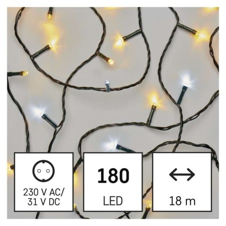 Catena Luminosa 180 LED Bianco Freddo a luce fissa con filo in rame -  Lunghezza 18+