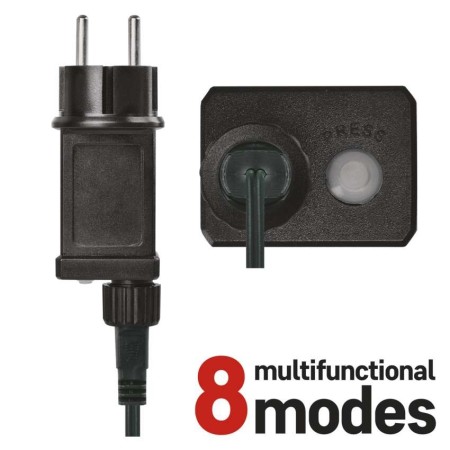 CATENA LUMINOSA 240 LED LUCE FREDDA 24MT 8 GIOCHI DI LUCE INTERNO ESTERNO D4AC10