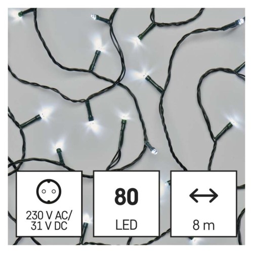 CATENA LUMINOSA 80 LED FISSI LUCE... CATENA LUMINOSA 80 LED FISSI LUCE...