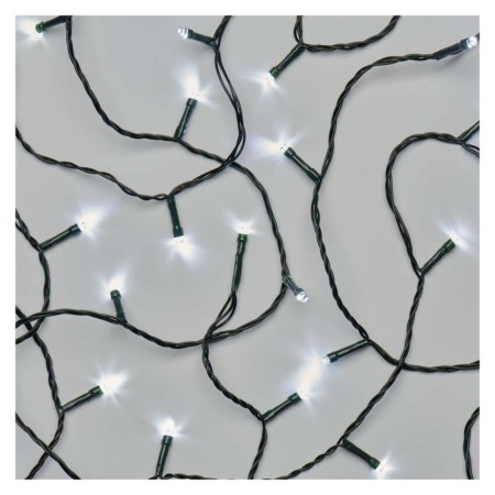 CATENA LUMINOSA 120 LED FISSI LUCE FREDDA 12MT C/TIMER INTERNO ESTERNO D4AC03