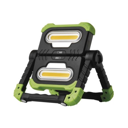 LAMPADA DA LAVORO RICARICABILE 2 COB LED 2000LM 4 MAGNETI POWERBANK EMOS P4536