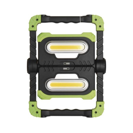 LAMPADA DA LAVORO RICARICABILE 2 COB LED 2000LM 4 MAGNETI POWERBANK EMOS P4536