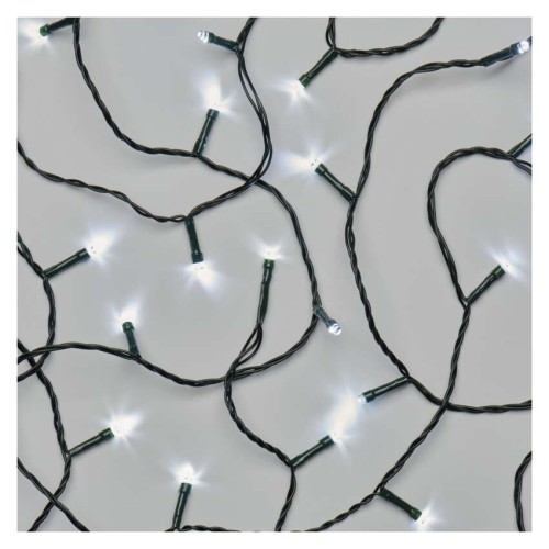 CATENA LUMINOSA 40 LED FISSI LUCE FREDDA 4MT C/TIMER INTERNO ESTERNO D4AC01