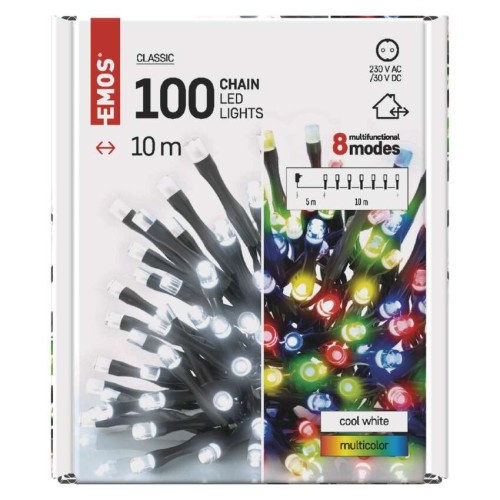 Catena Luminosa LED 100 luci fredde e...