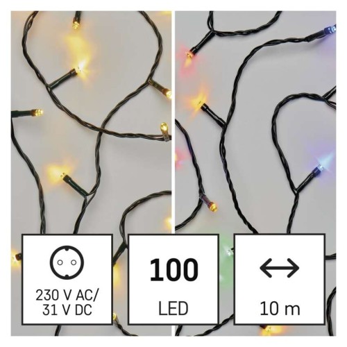 CATENA LUMINOSA 100 LED LUCE FREDDA E...