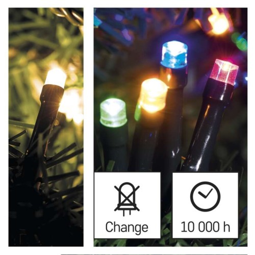 CATENA LUMINOSA 100 LED LUCE FREDDA E...