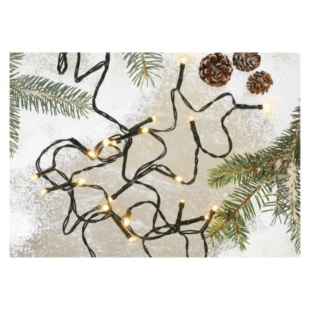 CATENA LUMINOSA 120 LED FISSI VINTAGE 12MT C/TIMER INTERNO ESTERNO D4AV03