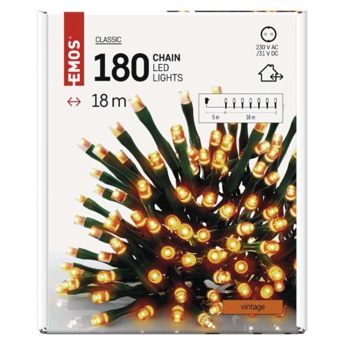 CATENA LUMINOSA 180 LED FISSI VINTAGE... CATENA LUMINOSA 180 LED FISSI VINTAGE...