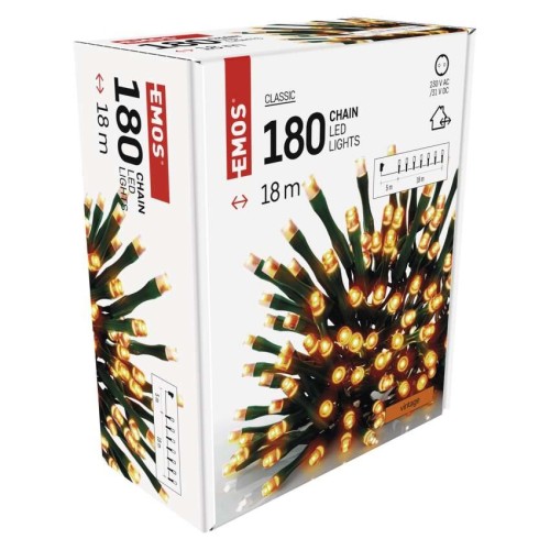 CATENA LUMINOSA 180 LED FISSI VINTAGE... CATENA LUMINOSA 180 LED FISSI VINTAGE...