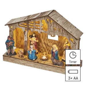 Presepe in Legno 5 Luci LED... 2