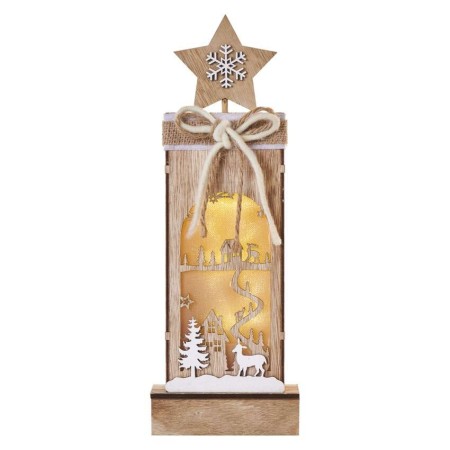 Decorazione in Legno Paesaggio invernale LED a Batterie | Emos DCWW13