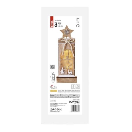 Decorazione in Legno Paesaggio invernale LED a Batterie | Emos DCWW13