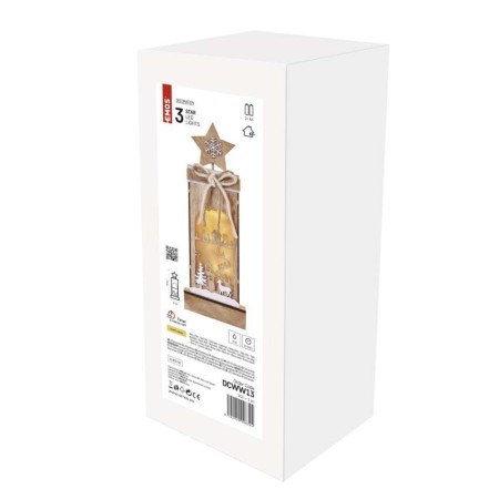 Decorazione in Legno Paesaggio invernale LED a Batterie | Emos DCWW13