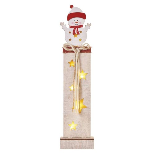 Decorazione in Legno Pupazzo di Neve 6 LED a Batterie | Emos DCWW12