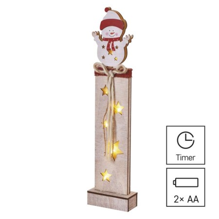 Decorazione in Legno Pupazzo di Neve 6 LED a Batterie | Emos DCWW12