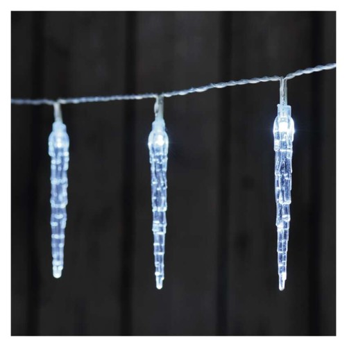 Catena Natalizia LED 20 Ghiaccioli a Batterie 135x10cm | Emos DCGC01
