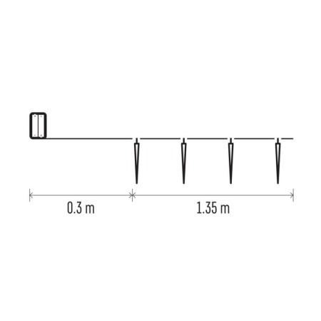 Catena Natalizia LED 10 Ghiaccioli a Batterie 135x10cm | Emos DCGC01