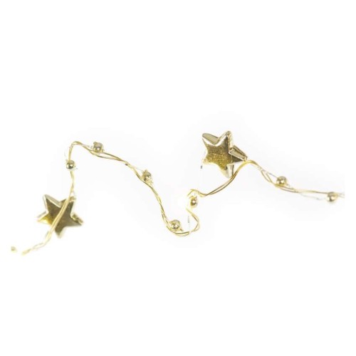 Catena Natalizia LED 20 Stelle Oro a... Catena Natalizia LED 20 Stelle Oro a...