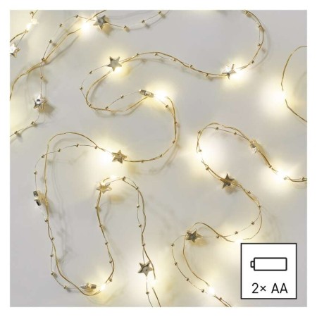 Catena Natalizia LED 20 Stelle Oro a Batterie 1.9mt | Emos DCGW09