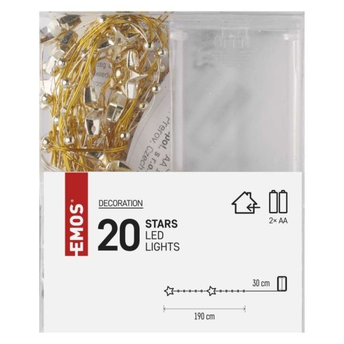 Catena Natalizia LED 20 Stelle Oro a... Catena Natalizia LED 20 Stelle Oro a...
