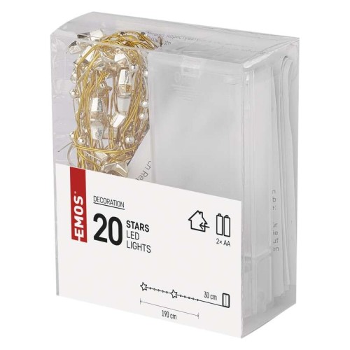 Catena Natalizia LED 20 Stelle Oro a... Catena Natalizia LED 20 Stelle Oro a...