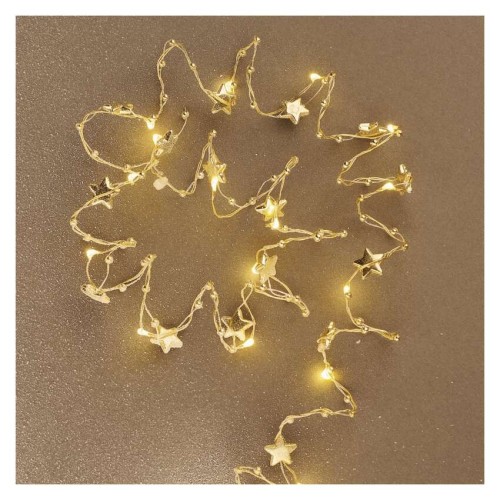 Catena Natalizia LED 20 Stelle Oro a... Catena Natalizia LED 20 Stelle Oro a...