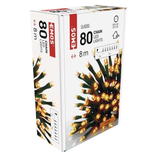 CATENA LUMINOSA 80 LED FISSI VINTAGE... CATENA LUMINOSA 80 LED FISSI VINTAGE...