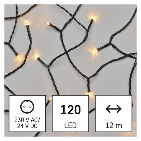 Catena Luminosa LED 240 luci Fisse Calde, 24m, Timer, Esterno | Emos D4AW05
