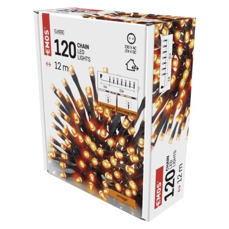 Catena Luminosa LED 240 luci Fisse Calde, 24m, Timer, Esterno | Emos D4AW05