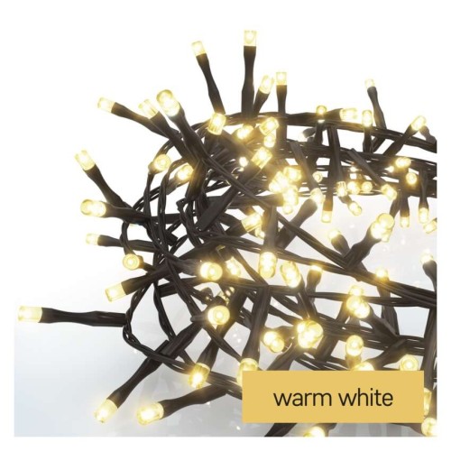 Catena LED Cluster 300 Luci Calde, 6 mt, Timer, Esterno | EMOS D4BW04