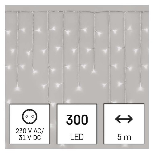 Tenda LED 300 Luci Fredde, 5mt,...