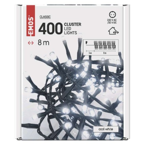 Catena LED Cluster 400 Luci Fredda, 8... Catena LED Cluster 400 Luci Fredda, 8...