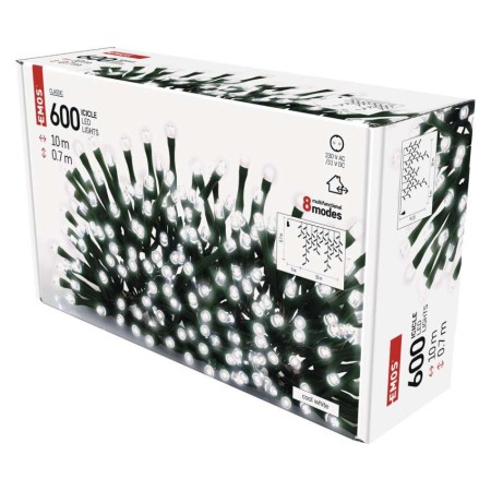 Tenda LED 600 Luci Fredda, 10mt, 8 Giochi di Luce,  Interno Esterno | Emos D4CC03