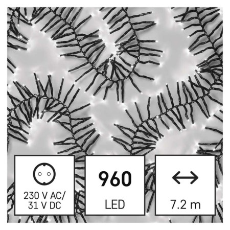 Catena LED Cluster 960 Luce fredda, 8 Effetti, 7.2mt | EMOS D4BC05
