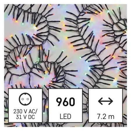 Catena LED Cluster 960 luci multicolor, 8 Effetti, 7.2mt  | EMOS D4BM05