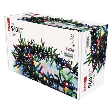 Catena LED Cluster 960 luci multicolor, 8 Effetti, 7.2mt  | EMOS D4BM05