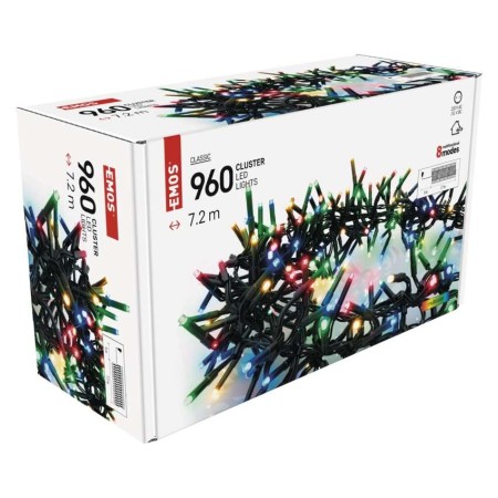Catena LED Cluster 960 luci multicolor, 8 Effetti, 7.2mt  | EMOS D4BM05