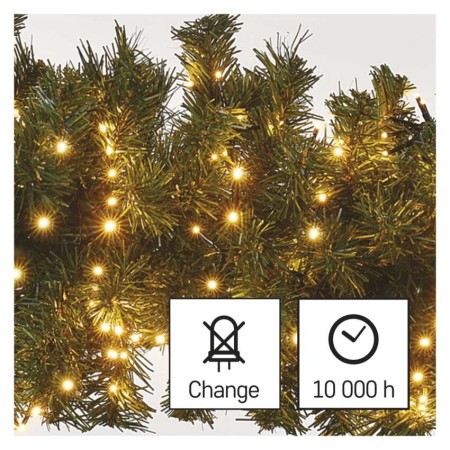 Catena LED Cluster 400 Luci Vintage, 8 mt, Timer, Esterno | EMOS D4BV02