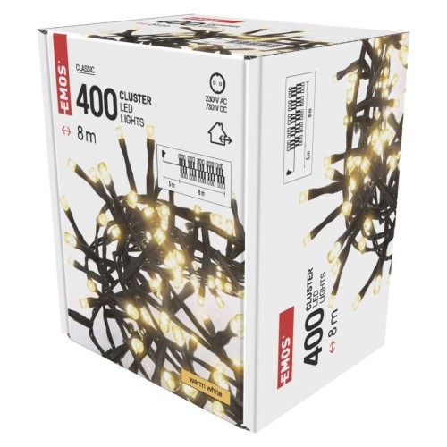 Catena LED Cluster 400 Luci Calda, 8... Catena LED Cluster 400 Luci Calda, 8...