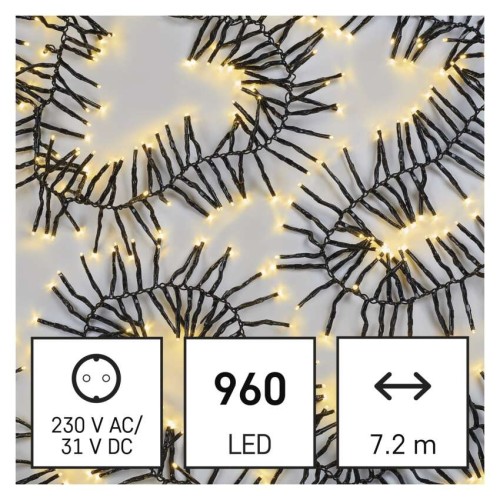 Catena LED Cluster 960 Luci Calde, 8... Catena LED Cluster 960 Luci Calde, 8...