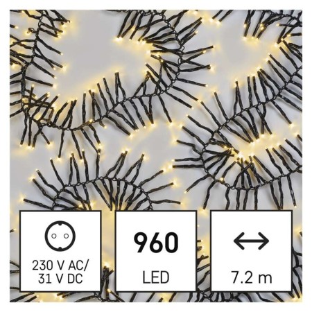 Catena LED Cluster 960 Luci Calde, 8 Effetti, 7.2mt | EMOS D4BW08