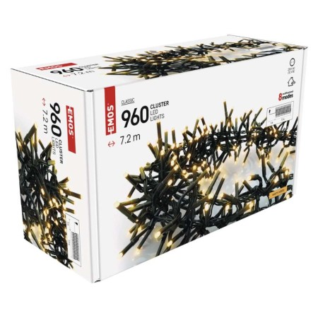 Catena LED Cluster 960 Luci Calde, 8 Effetti, 7.2mt | EMOS D4BW08