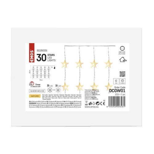Tenda LED 30 Stelle Luce Calda: 20... Tenda LED 30 Stelle Luce Calda: 20...