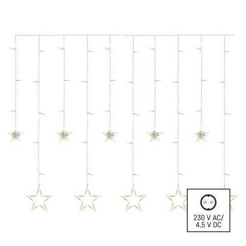 Tenda LED 115 Luci Fredda, Fiocchi di... Tenda LED 115 Luci Fredda, Fiocchi di...