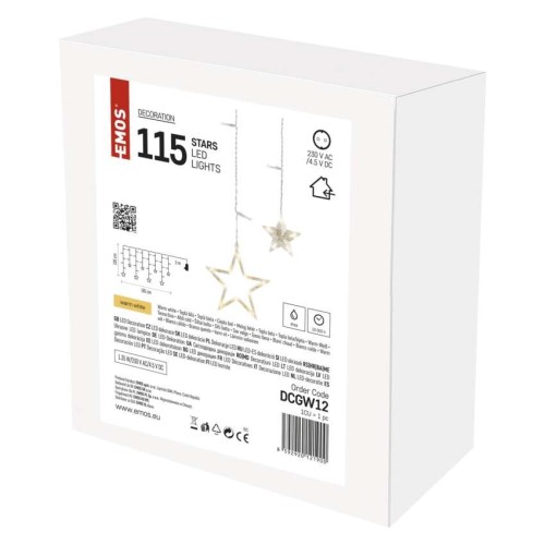 Tenda LED 115 Luci Fredda, Fiocchi di... Tenda LED 115 Luci Fredda, Fiocchi di...