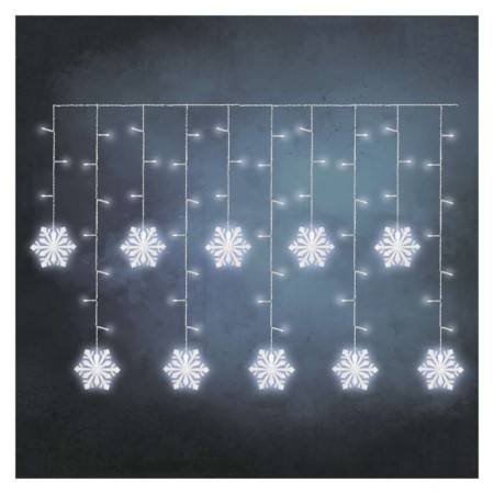 Tenda LED 115 Luci Fredda, Fiocchi di neve, 135x50cm Interno | Emos DCGW13