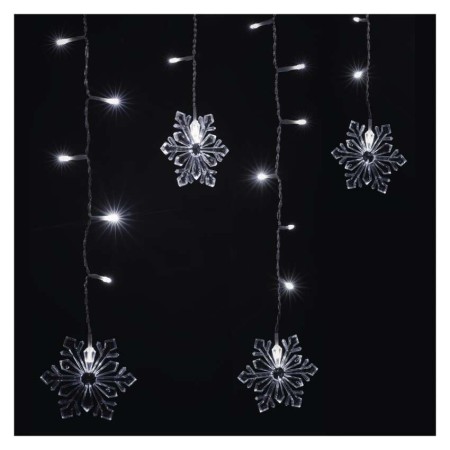 Tenda LED 115 Luci Fredda, Fiocchi di neve, 135x50cm Interno | Emos DCGW13