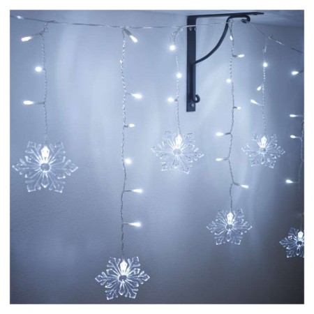 Tenda LED 115 Luci Fredda, Fiocchi di neve, 135x50cm Interno | Emos DCGW13