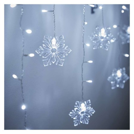 Tenda LED 115 Luci Fredda, Fiocchi di neve, 135x50cm Interno | Emos DCGW13