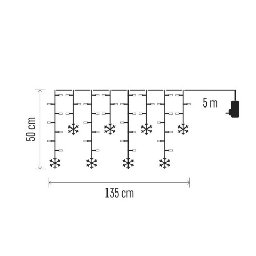 Tenda LED 115 Luci Fredda, Fiocchi di... Tenda LED 115 Luci Fredda, Fiocchi di...